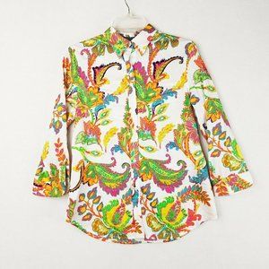 Lauren Ralph Lauren Medium ¾ Sleeve Button Up Top